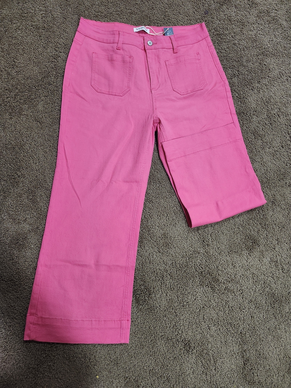 Women’s Wide-Leg High-Rise Pants in Bright Pink